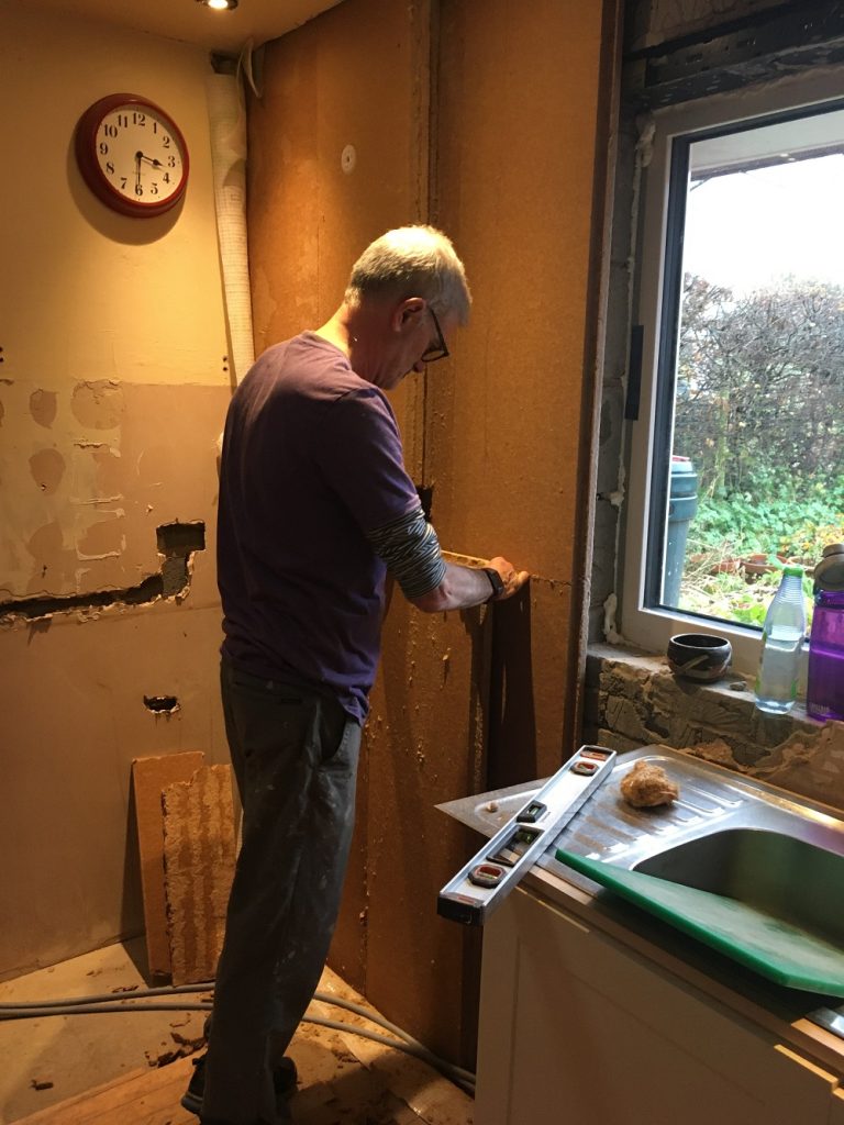 Phased DIY retrofit using wood fibre for internal wall insulation